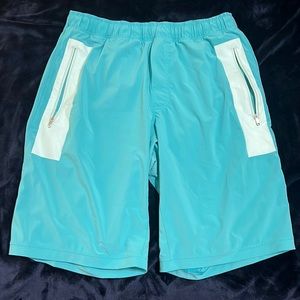 Lululemon blue athletic shorts.